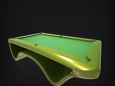 Design study of a pool table 3D model