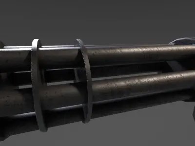 M134 Minigun Realtime Low-poly 3D model