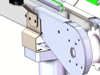 Spiral Rotary Lifting Conveyor System 3D model