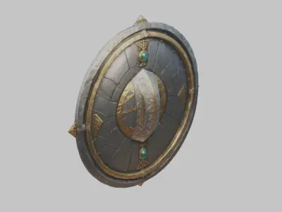 shield lowpoly stylized Low-poly 3D model