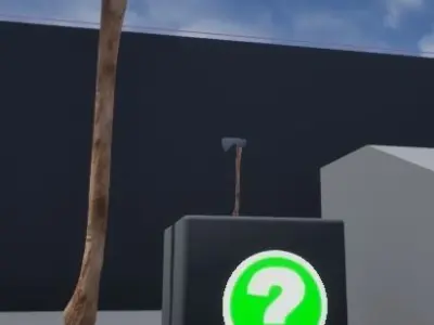 Game-ready Axe robot holding Free low-poly 3D model