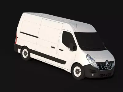 2015 Renault Master Van Low-poly 3D model