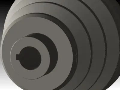 Step cone pulley  Free 3D model