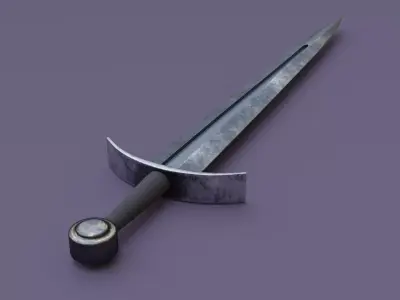 Medieval dagger PBR 3D model