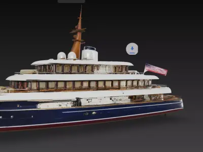 Classic Luxury Mega Yacht Vesse 3D print model