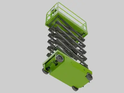 Scissor Lift 1 Untextured Low-poly 3D model