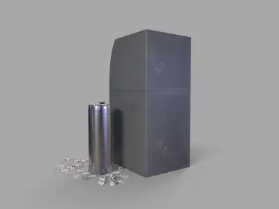 Automated teller machine ATM Low-poly 3D model