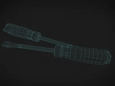 Screwdriver Old tools Free low-poly 3D model
