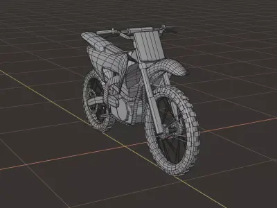 Dirtbike Low Poly  Free low-poly 3D model