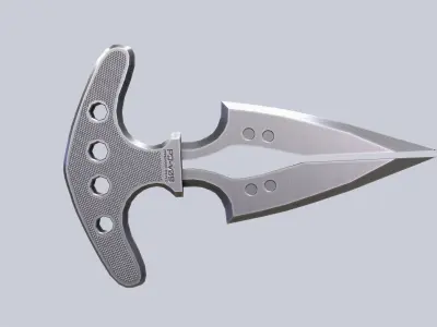 Punch dagger Low-poly 3D model