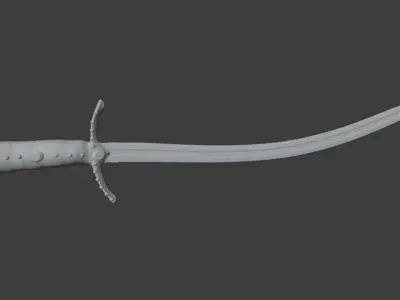 Sultans Sword Low-poly 3D model