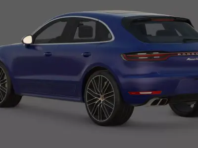 2019 Porsche Macan Turbo 3D Model  The Sports Car of SUVs Low-poly 3D model