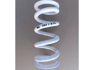 FOX SLS Coil Spring in white Low-poly 3D model