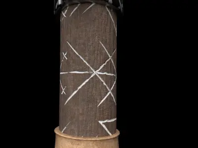 Viking Rune Axe 3D model