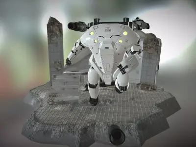 LOST PLANET ROBOT Free low-poly 3D model