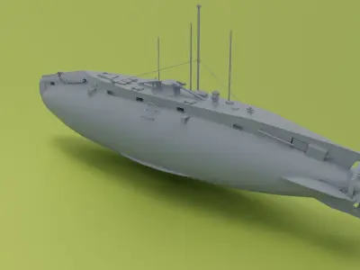 HMS Holland - Submarine Low-poly 3D model