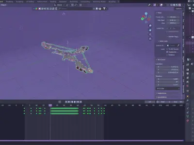 Automatic crossbow 3D model