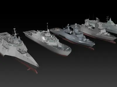 Modern corvette collection 3D Model Pack