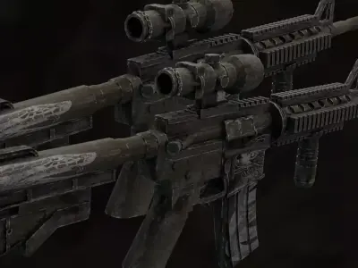 M4 Rifle V2 Free 3D model