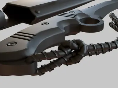 Bowie Knife 3D model buy