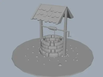 Cartoon Well Free 3D model