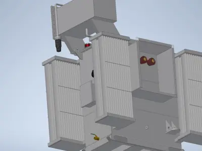 1000KVA 11000-380V ONAN Dyn11TRANSFORMER 3D model