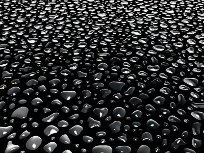 Liquid droplets bundle - Seamless patch of water drops 3D model purchase