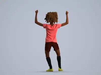 00498Harper006 - Adult Black woman exercising in summer 3D model