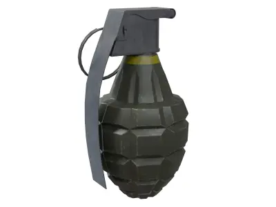 MK2 Grenade - Low Poly Game Ready Low-poly 3D model