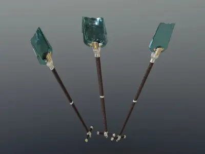 Shovel - Adamantite Low-poly 3D model