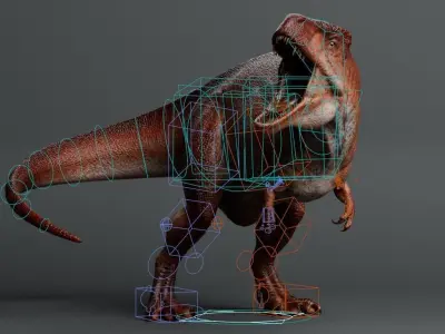 Acrocanthosaurus Low-poly 3D model