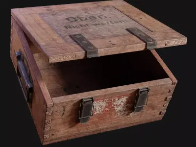 Ww2 German Flak Ammunition Case Free 3D model