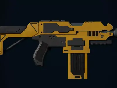 Sci Fi SMG - Submachine gun Low-poly 3D model Low-poly 3D model