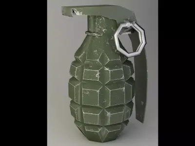  grenade F-1 very low-poly Low-poly 3D model