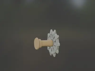 Wheel gear on cloudy day 3D model