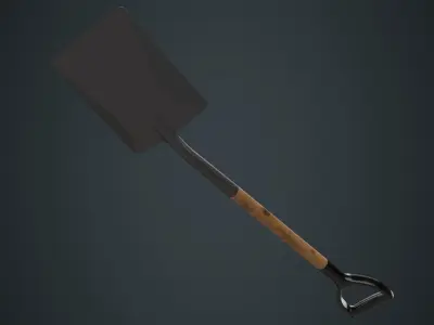 Spade 1A Low-poly 3D model