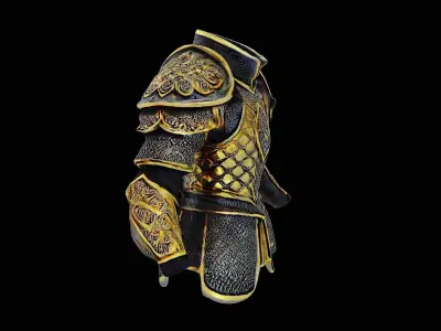 gold armor 3D model