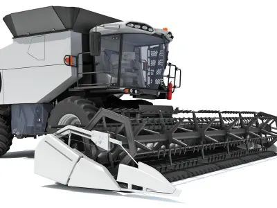 Combine Harvester 3D model 5