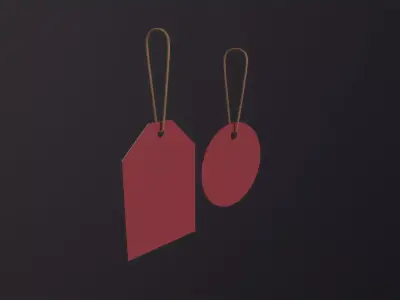 Price Tags 3D Model Low-poly 3D model