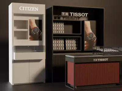 Citizen and Tissot Watches 3D model