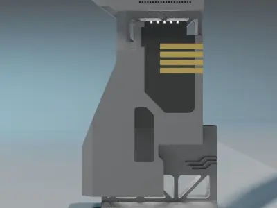 Futuristic post Unit 4 3D model