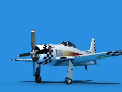 Grumman F8F-2 Bearcat V17 3D model