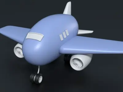 Cute Plane 3D model