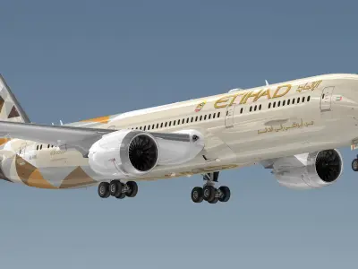 Boeing 787-9 Etihad Airways 3D model