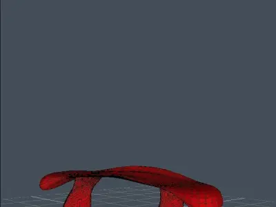 Wing spoiler Rx-7 Abflug Arde  Low-poly 3D model