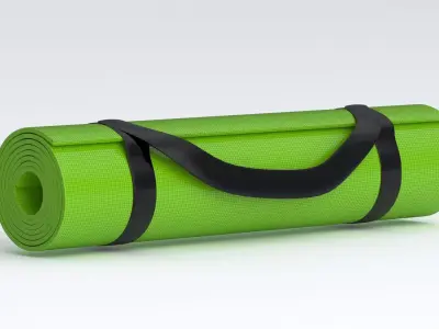 Yoga Mat Green 3D model