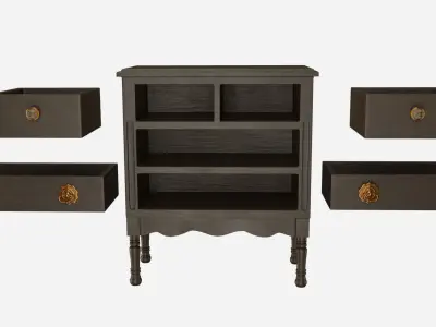 3D Model Old-fashioned Furniture from the 50th  3D model