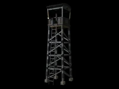 Watch Tower Free low-poly 3D model