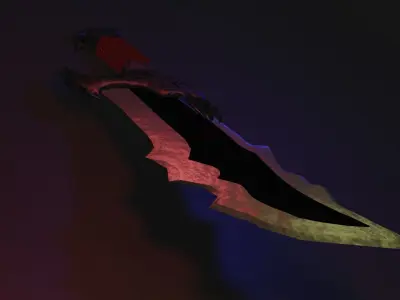 Blade of Chaos Low-poly 3D model