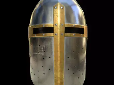Sugarloaf Helmet Low-poly 3D model